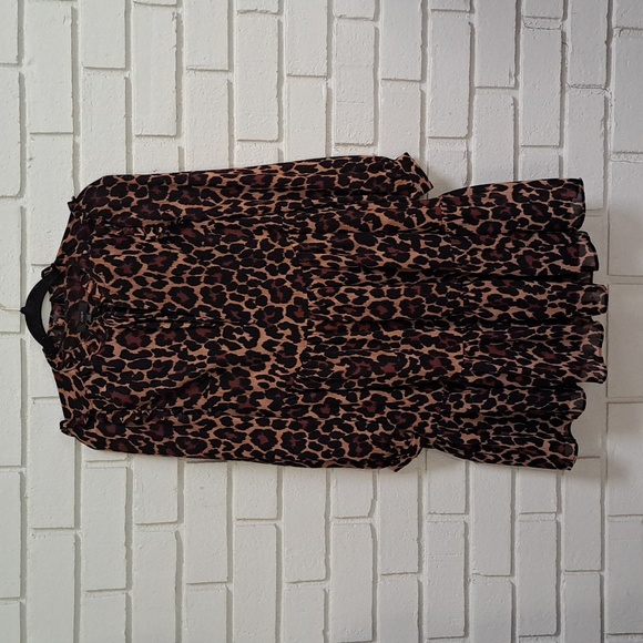 J. Crew Animal Print Ruffle Shoulder Tie At The Neck Lined Dress. Size XXS NWOT - Picture 14 of 14
